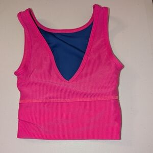 Tiger Friday quattro crop top pink/Navy Reversible Top